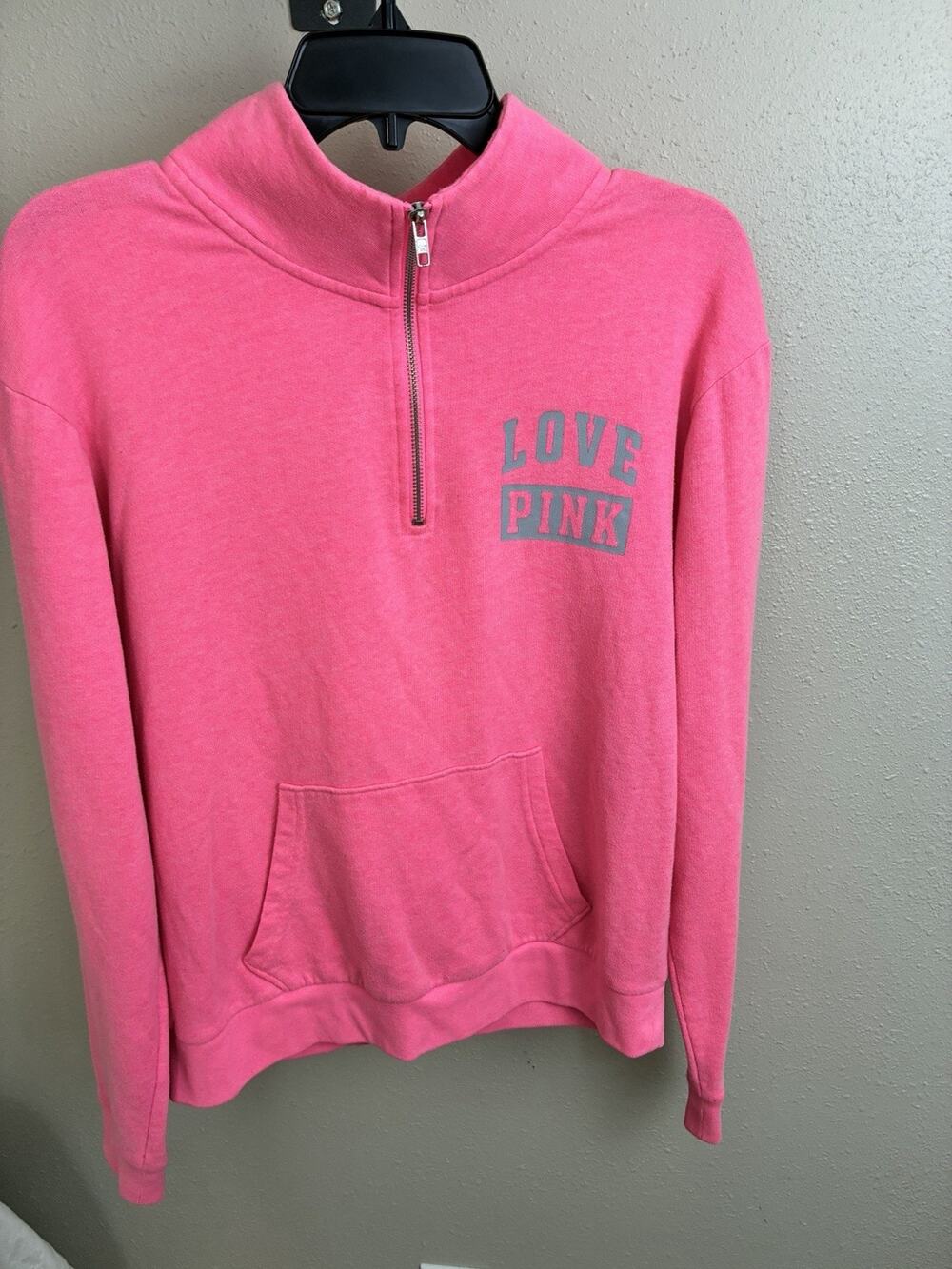 Victoria's Secret Pink Quarter Zip Sweatshirt Size S - Picture 1 of 10